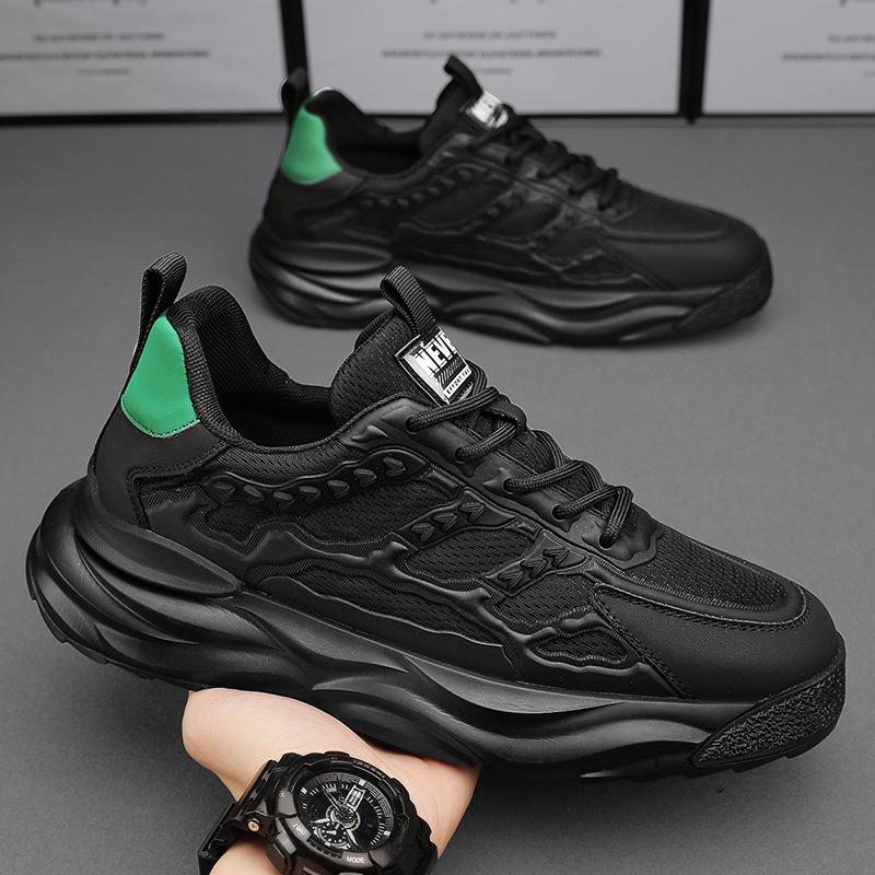 Sommer Neue Atmungsaktive Herrenschuhe Mesh Sportschuhe Lässig Erhöhend Weiße Schuhe Herren Trend Vielseitig Erhöhend Dad Shoes