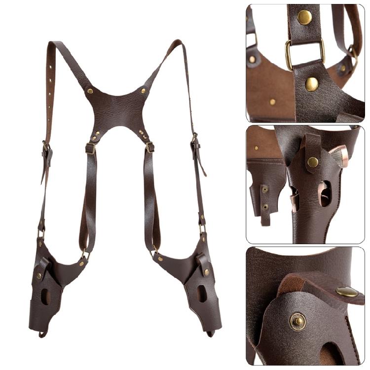 Practical PU Leather Shoulder Holsters For Role Playing And Outdoor Exploration Adjustable Outdoor Adventures Holsters