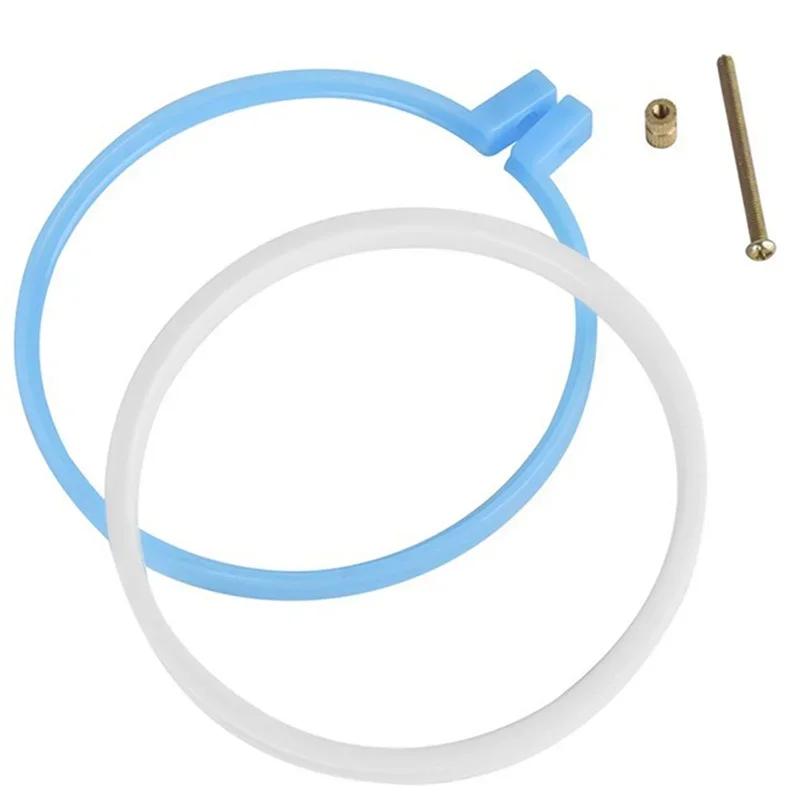 5 Pieces Plastic Embroidery and Cross Stitch Hoop Set Embroidery Hoop Ring Frame Adjustable Sewing Tools