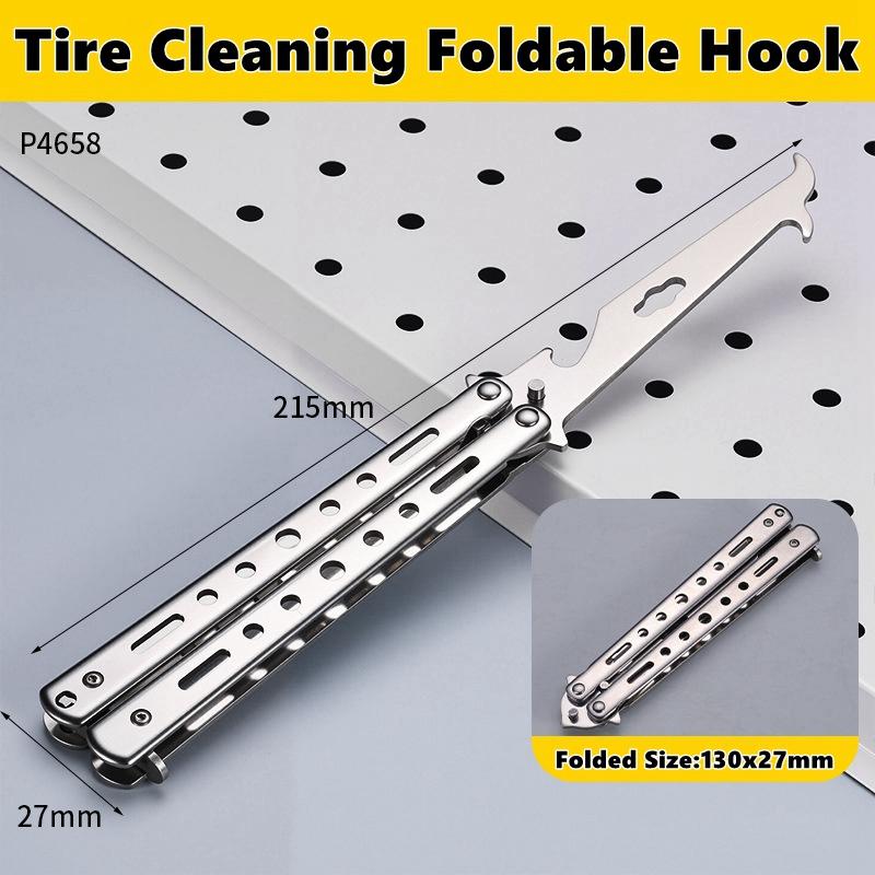 

Многофункциональный крюк для чистки шин, складной очиститель шин, крюк для удаления камней, инструмент для чистки, крюк для шин, инструмент для чистки шин