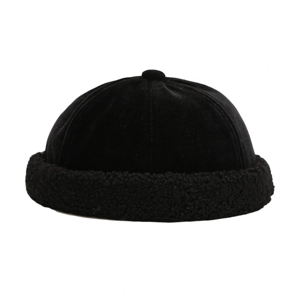Beanie-Mütze, verdickte Wintermütze, Verschlussbandmütze, Damenmütze, verdickte Plüschmütze ohne Krempe