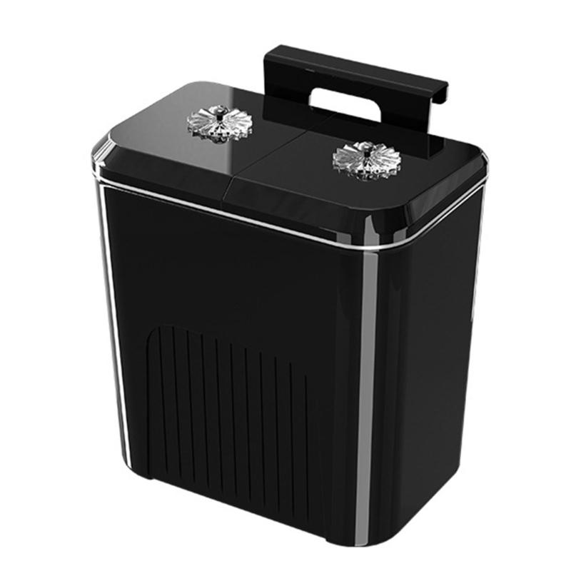 

Space Saving Wall Mounted Trash Bin with Double Sliding Lid for Cupboard Kitchen Cabinet Door Under Sink Garbage Can чорний