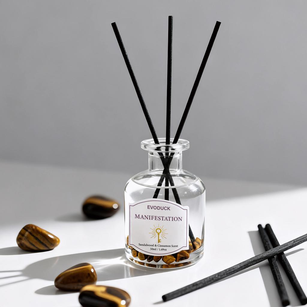 Flameless Reed Diffuser Set - Bottle With Essential Oil & Rattan Reeds | Car Air Freshener ,winter Christmas gift,gift for woman