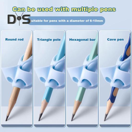 4 szt./zestaw silikonowy uchwyt na ołówki zapobieganie odciskom palców pomoc w prawidłowej postawie ergonomiczny dziecięcy antypoślizgowy uchwyt na ołówki