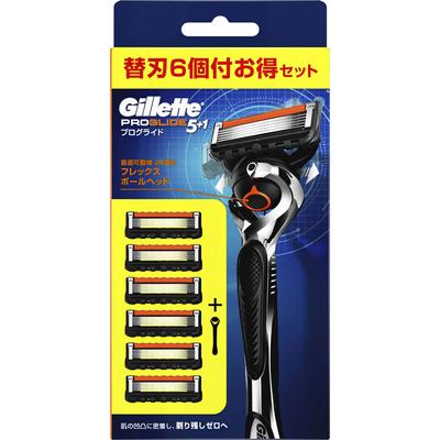 Gillette PROGLIDE KÉZIKÖNYV 5B tartóval, 6 extra pengével Férfi tartó Borotva férfiaknak Férfi tartó