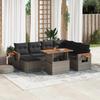 VidaXL Garden Lounge Set with Cushions 8 Pcs, Patio Sofas, Patio Furniture Set, Outdoor Furniture, Grey 3273636