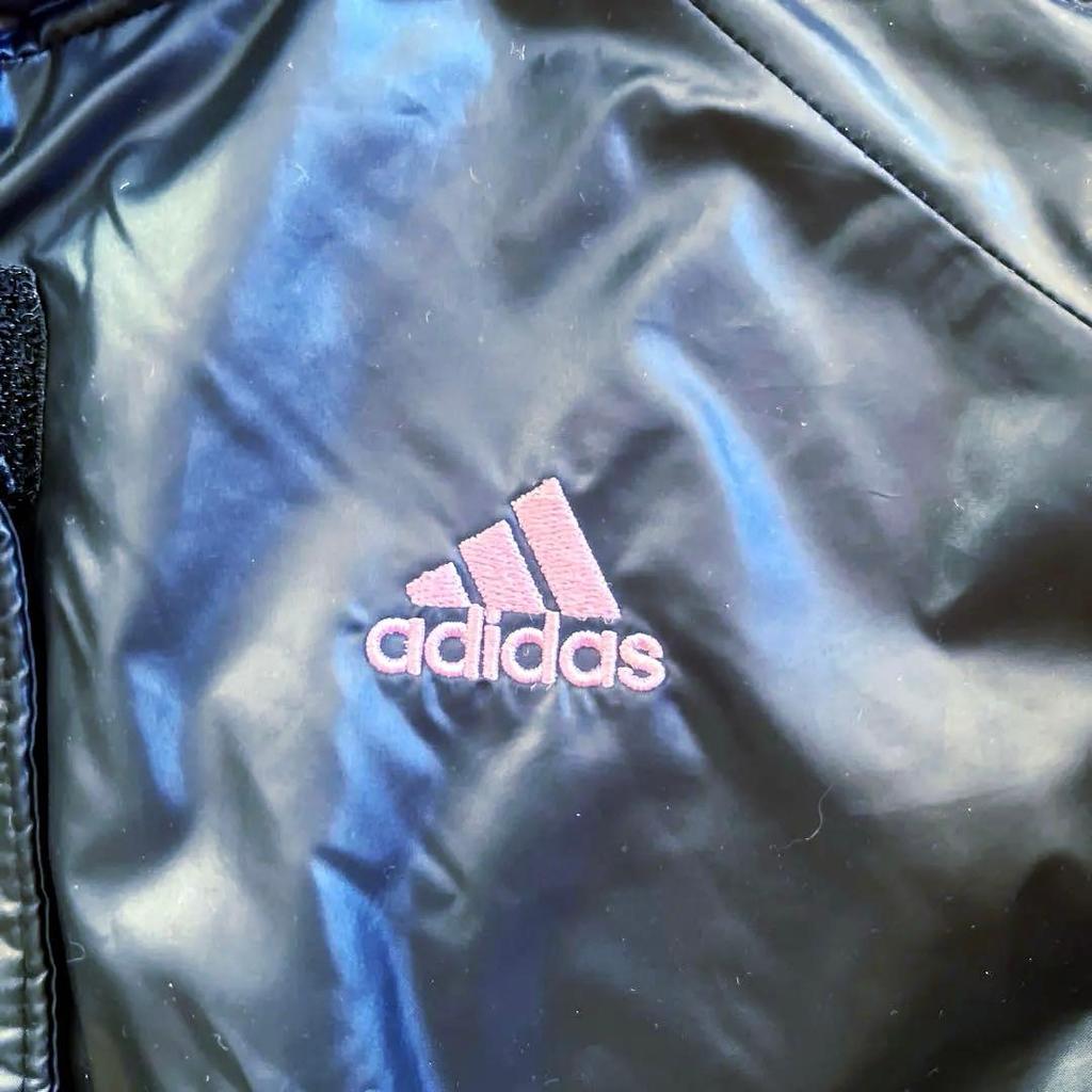 [USED] adidas bench coat black pink small