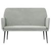 Vidaxl Bench, Light Gray, 108X79X79 Cm, Upholstered with Velvet