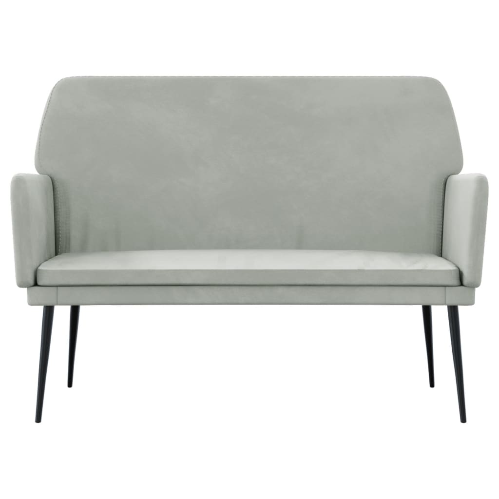 Vidaxl Bench, Light Gray, 108X79X79 Cm, Upholstered with Velvet