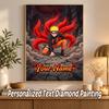 Kurama Naruto Custom Name Diamond Painting Personalized 5D Full Drill DIY Diamond Art Home Decor