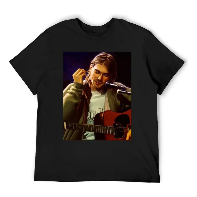Camiseta Kurt Cobain, Camisa De Anime Vintage, Novos Present S