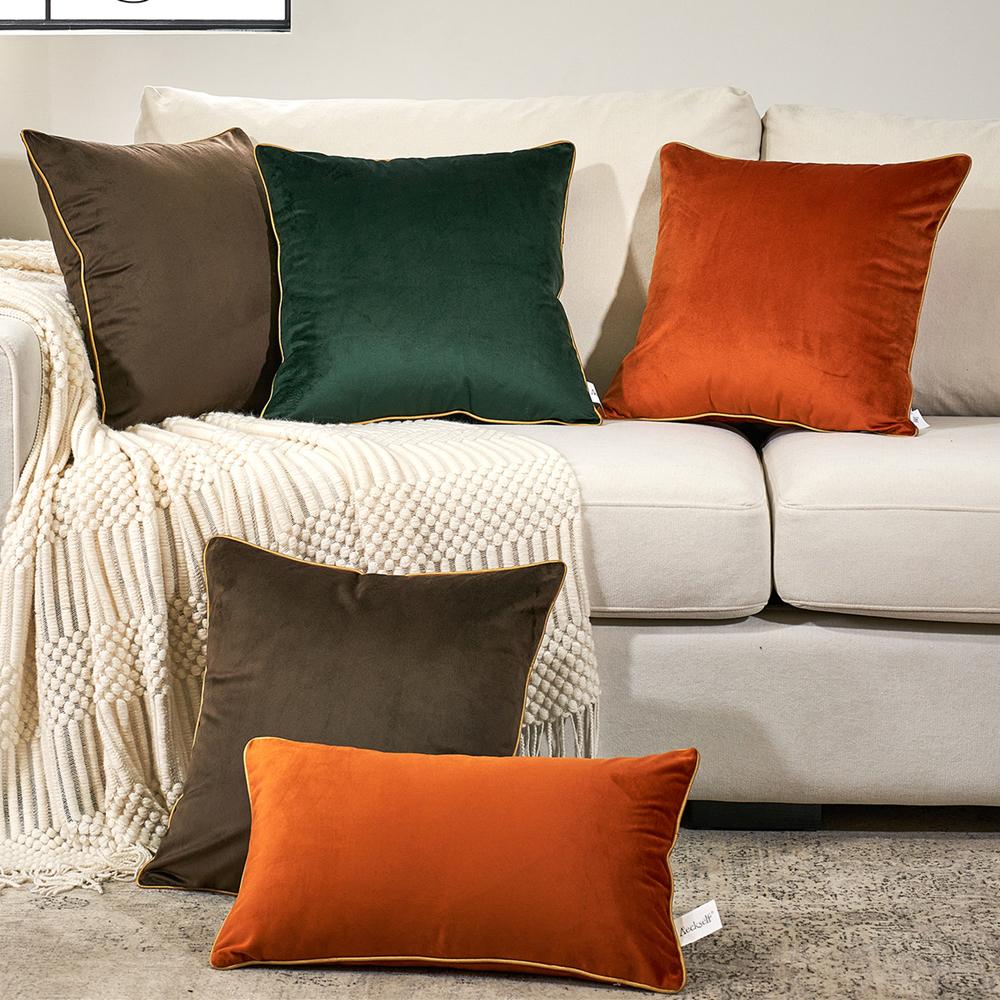 Einfarbige Samtkissenbezüge Weiche Dekorative Kissenbezüge für Sofa Schlafzimmer Heimdekoration Kissenbezug Weiß Grau Schwarz Blau