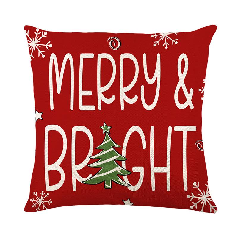 Christmas Pillow Cover, Home Sofa Cushion Cover, New Year Holiday Decoration, Bedroom Atmosphere Cushion