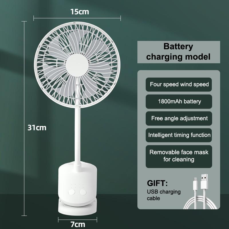 Portable Mini Desktop Usb Folding Fan With 4 Speed And Timing Functions Suitable For Dormitory Office Use Student Gift