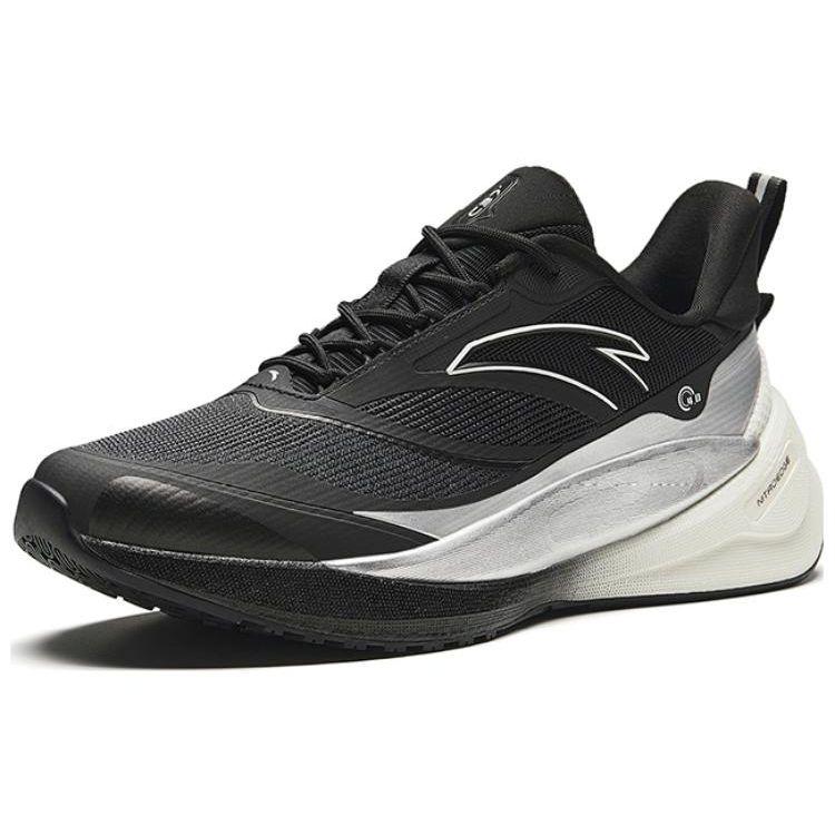 Anta C37 Series 4.0 Shock Absorbing Durable Low Top Running Shoes Men Sneaker Black Silver 912345538-5