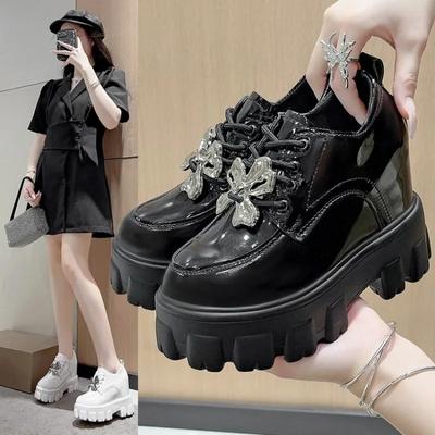 Fashionable Sexy Women Chunky Vulcanized Shoes 10cm Wedge High Heels Casual Sports Shoes Style Platform GIRL'S Footwear