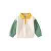 Kids Lapel Sweater Spring and Autumn Children's Clothing Boy's Square Collar Pocket Top K-style Baby Boy's Polo Shirt Pullover