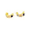 Summer Exaggerated Earrings Women'S High-End Sense C-Shaped Full Diamond Zircon Stud Earrings