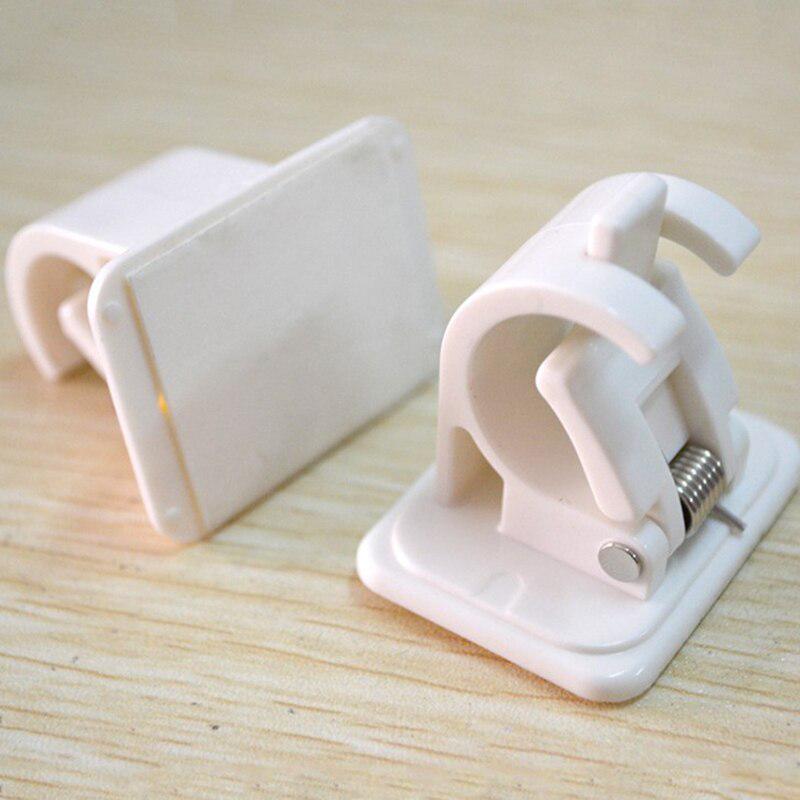 2pcs Hanging Rod End Hanging Clips Adhesive Wall Hanging Curtain Hanging Rod Clip Hook Suction
