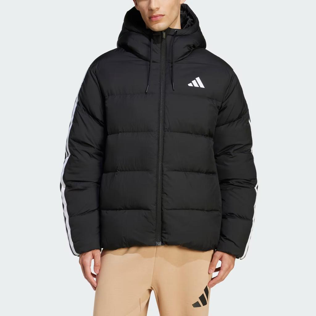 adidas Essentials Climawarm Three Stripes Loose Waterproof Warm Duck Down Hooded Long Sleeve Down Jacket Men Outerwear JM4165