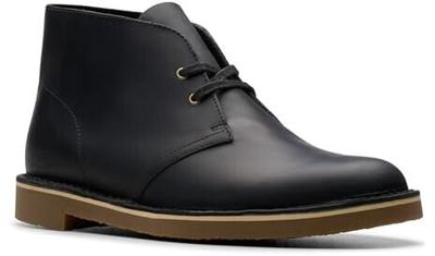 Clarks Shepton Chukka Boot Black Leather Boots Shepton