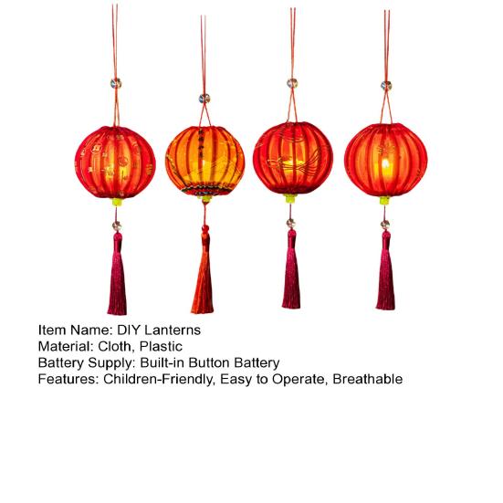 Mid-Autumn Festival Lantern DIY Kit Handmade Glowing Lantern Material Package Chinese Traditional Decoration for Kids Family Craft Activity