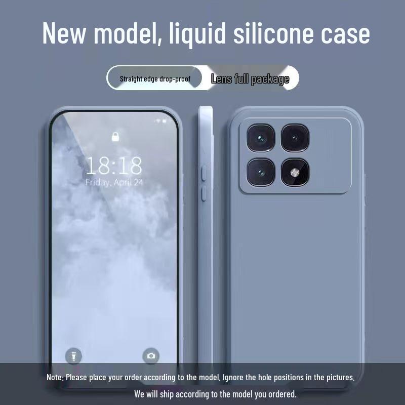 Redmi K70 Ultra Solid Color Liquid Silicone Case - Full Coverage Anti-Fall Protection