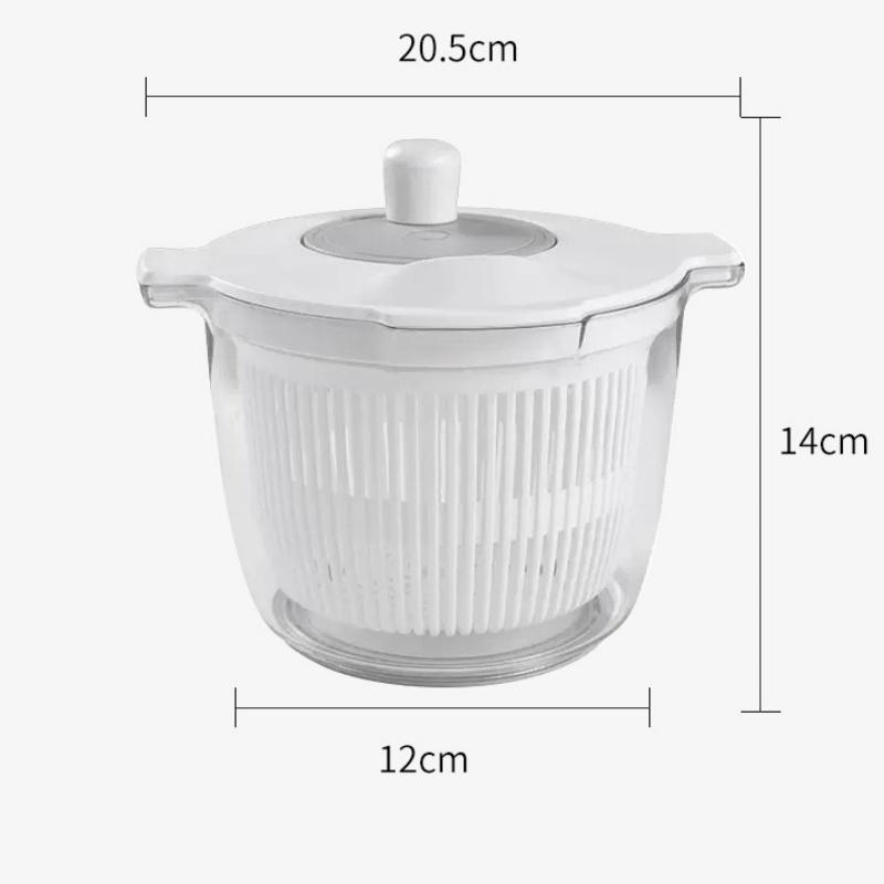 Multi-Function Hand Cranked Dehydrator - Japanese Salad Drain Basin for Vegetable Cleaning, Drying & Fruit Dehydration