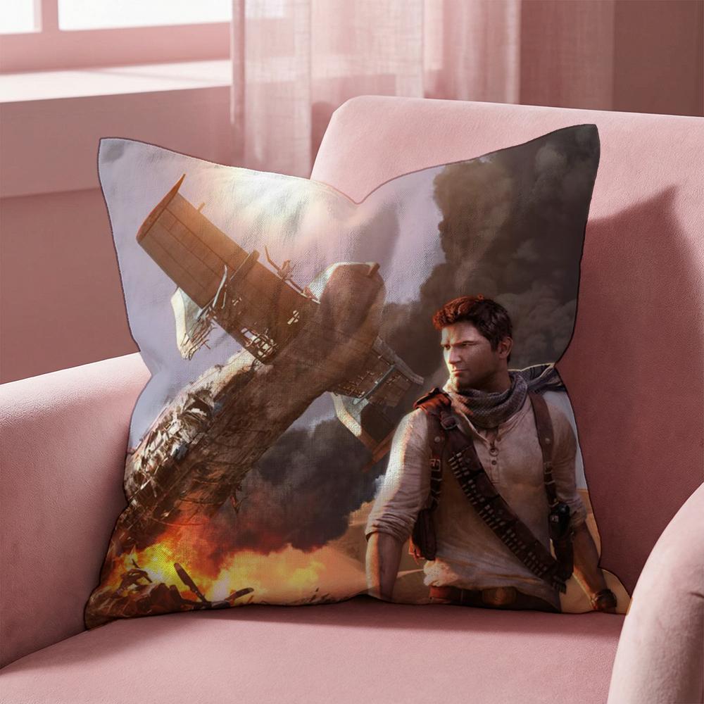 

U-Uncharted V-Video Cushion Cover Multi-Scene Pillow Cover for Home & Car - Reversible, Soft & Durable for Daily Use 30cmx30cm