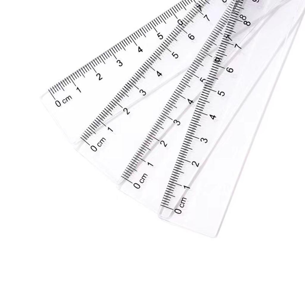 Transparent PS Mini Straight Ruler 10cm Single Scale Measuring Stick