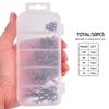 50Pcs Round Bend Treble Hook Set High Carbon Steel Fishing Hook High Carbon Steel Heavy Duty Fishing Tackle Set with Box