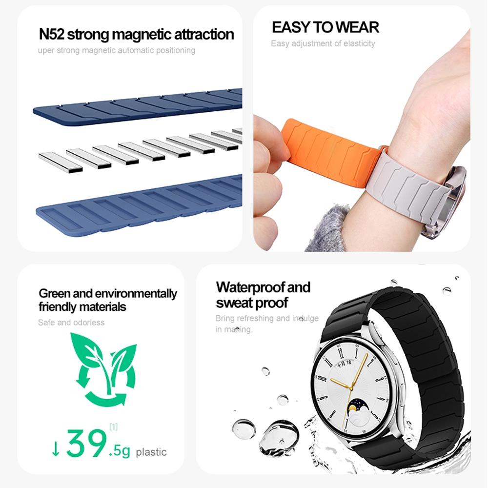Magnetic Strap For Redmi Watch 5 4 Correa Business Bracelet For Mi Band 8/9 Pro Correa Soft Protector Film Replaceable Accessory