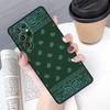 Black Bandana Paisley phone case Cover For Samsung Galaxy S24 S25 Ultra S21 S22 Ultra S10E Note 10 Plus Note 20 FE S23
