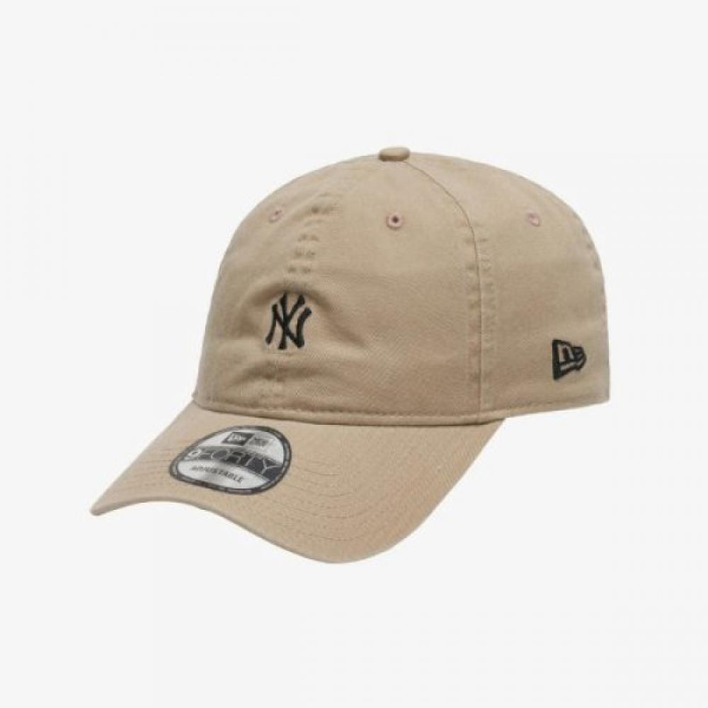 New Era Mlb New York Yankees Washed Mini Logo Ballcap Camel
