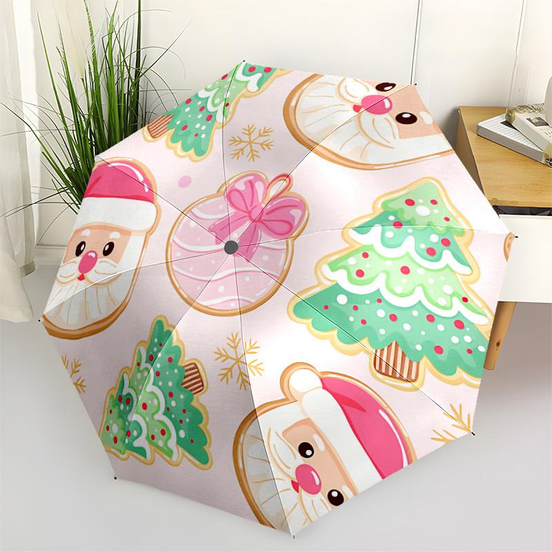 

1pc Treats Automatic Opening and Closing Folding Umbrella with 8 Iron Ribs - Portable, Foldable for Travel yy251124162