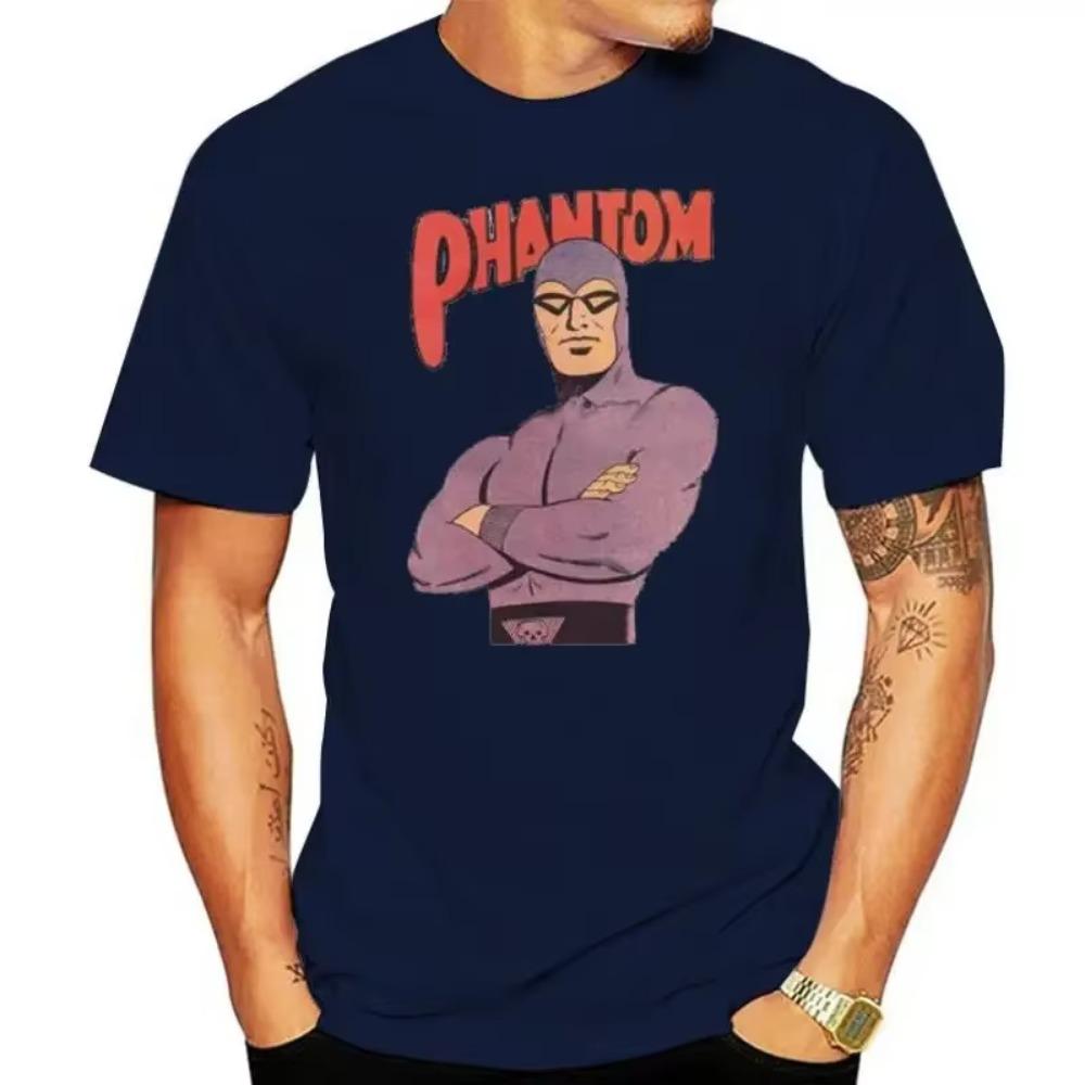 The Phantom Comics Cartoon Tee Top Unisex Ladies Vintage T shirt B47 men t shirt