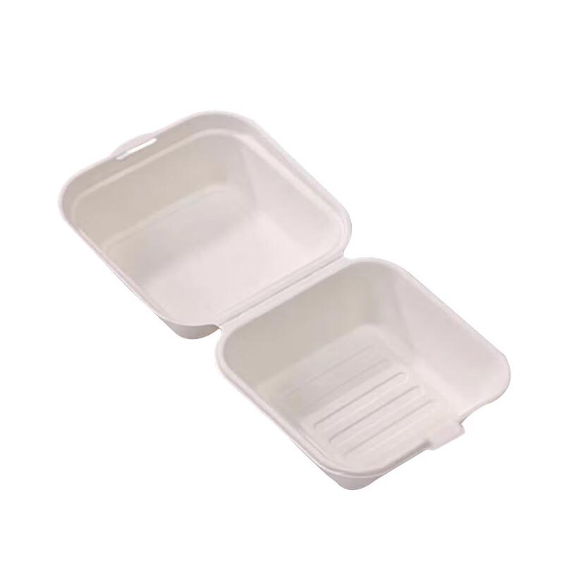 OLOEY 100-Pack Sugarcane Pulp Disposable Food Containers