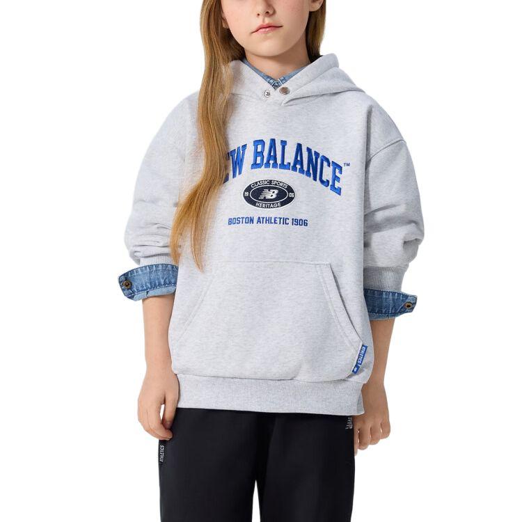 New Balance Kids Sweatshirts Hooded Thickened 7CG1E093-LGR 130