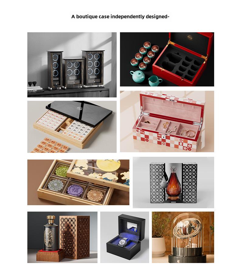 Aufbewahrungsbox für Holzuhren - Erhältlich mit 3, 5, 6, 8, 10 und 12 Fächern zur Ausstellung und Präsentation