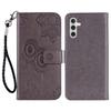 For Samsung Galaxy A17 5G Case Owl Flower Imprinted Leather Cover Wallet with Strap