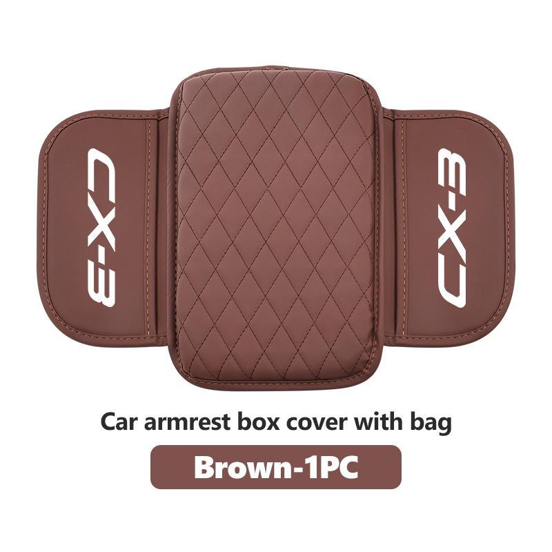 For Mazda Car Center Console Protector Cover Leather Armrest Box Cushion Pad CX5 MX5 CX7 Axela MS CX30 CX90 CX60 CX50 2 3 6 5