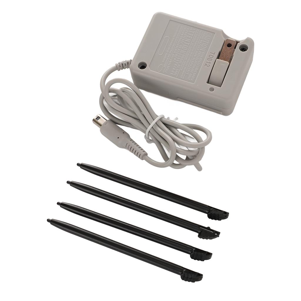 Charger Kit Enhance Gaming Experience Replacement Touch Control Pen Set AC Power Adapter for 3DS XL