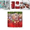 4pcs Christmas Shower Curtain And Toilet Cushion Set Cover Mat For Festive Bathroom Decor