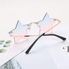 Funny Street Shot Eyewear Star Shape Sunglasses Sun Glasses Pentagram Sunglasses Rimless