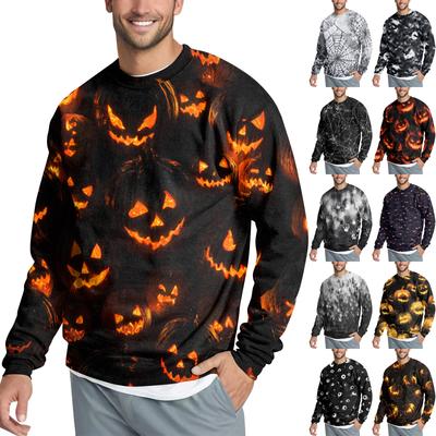 Herren Casual Mode Bedrucktes Rundhals-Pullover-Sweatshirt