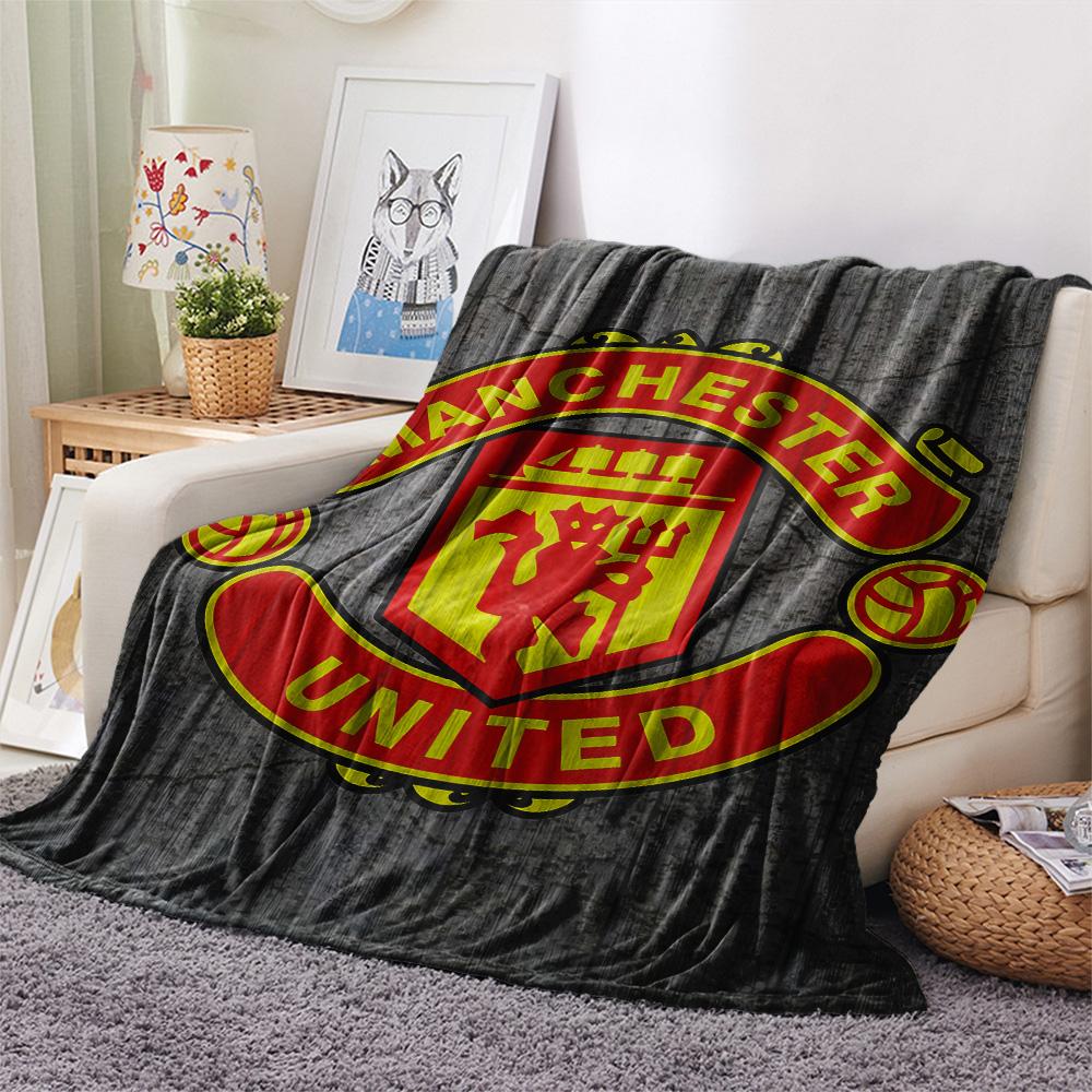 

1pc Manchester United FC Print Flannel Blanket, High quality Comfortable for All Seasons, Home Decor, Warmth and Comfort, Perfect for Christmas Gifts 80cm x 120cm