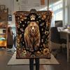 1Pc Bear Eagle Print Flannel Blanket High Quality Warm Comfortable Cover for All Seasons Perfect for Gifts Home Decor