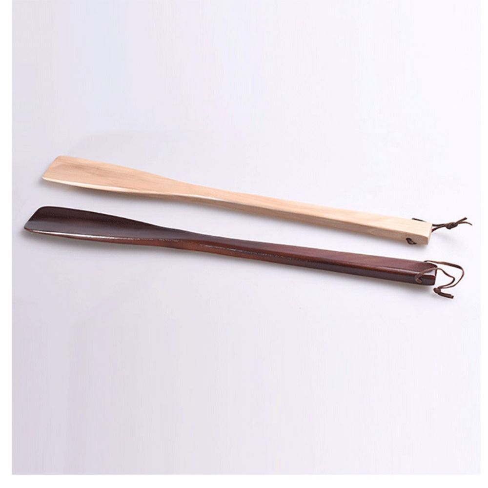 25/40cm Solid Wood Shoe Horn Flexible Long Handle Shoehorn Craft Useful Portable Professional Pregnant Women Injured