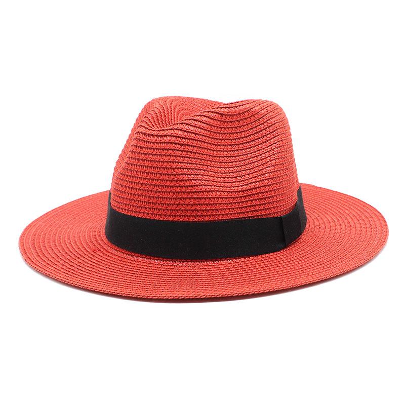 Unisex Summer Panama Sun Hat - Fashionable Straw Braid Fedora for Outdoor and Beach Wear.