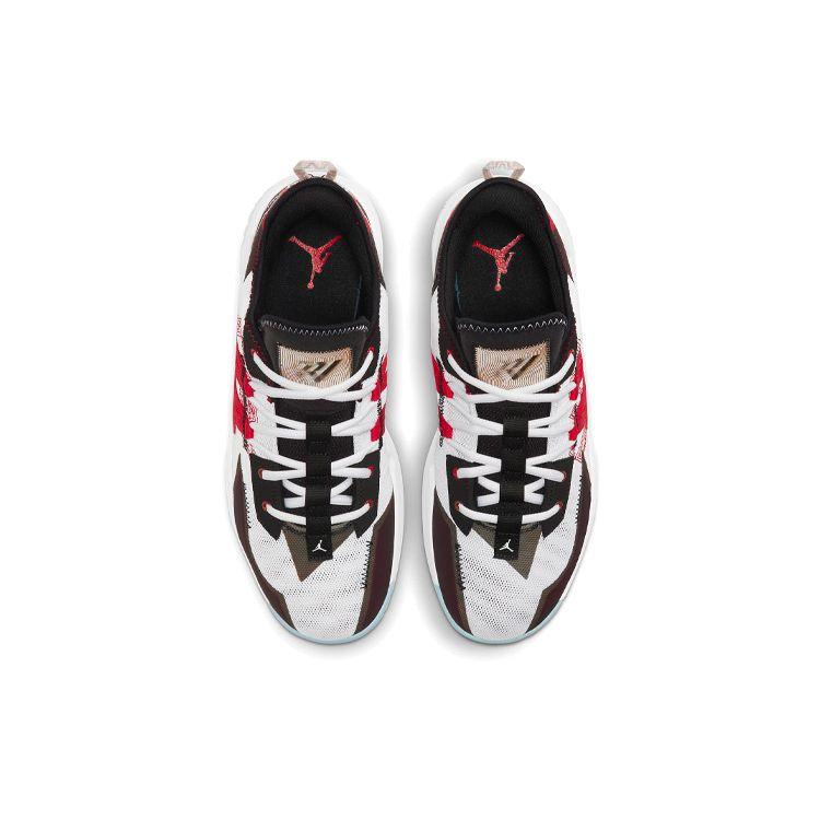 Air Jordan One Take 2 White University Red Unisex Sneakers Black CW2457-106